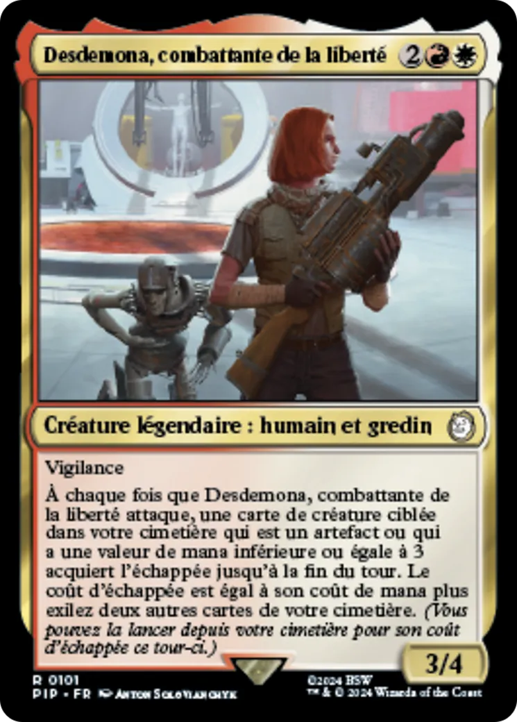 Desdemona, combattante de la liberté — Fallout — Magic: The Gathering