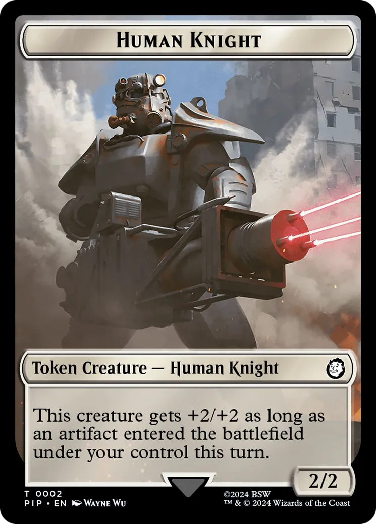 Human Knight — Fallout — Magic: The Gathering