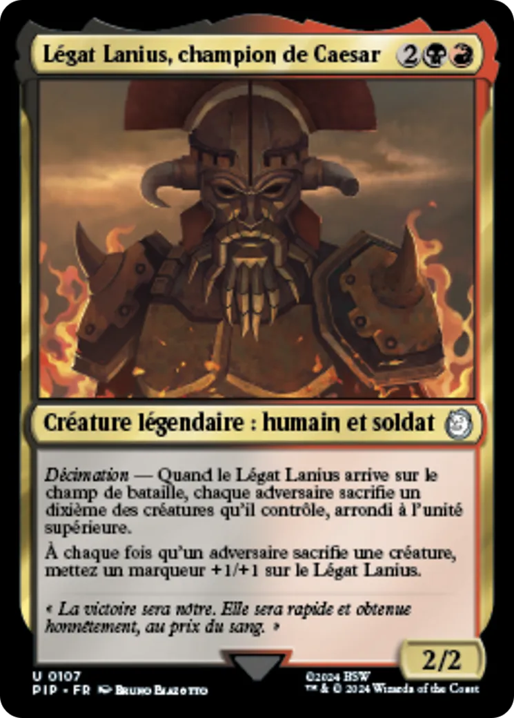 Légat Lanius, champion de Caesar — Fallout — Magic: The Gathering