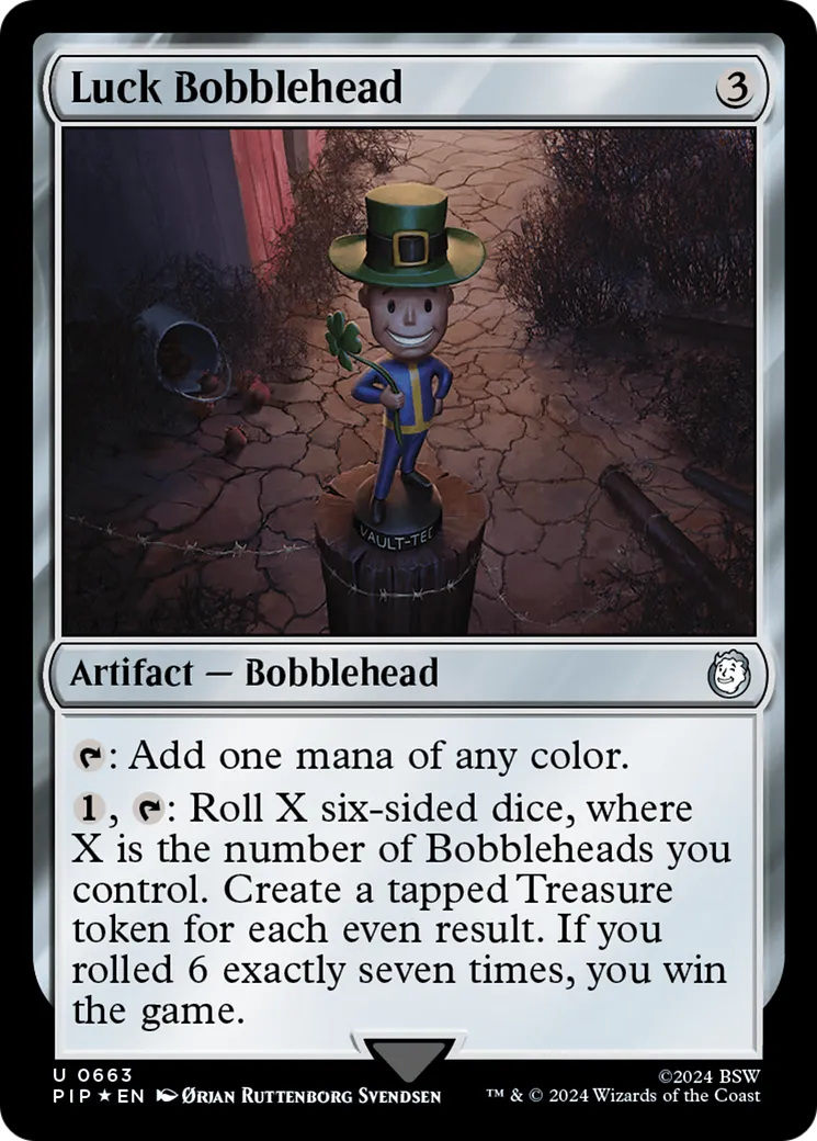 Luck Bobblehead from Fallout - Magic: The Gathering