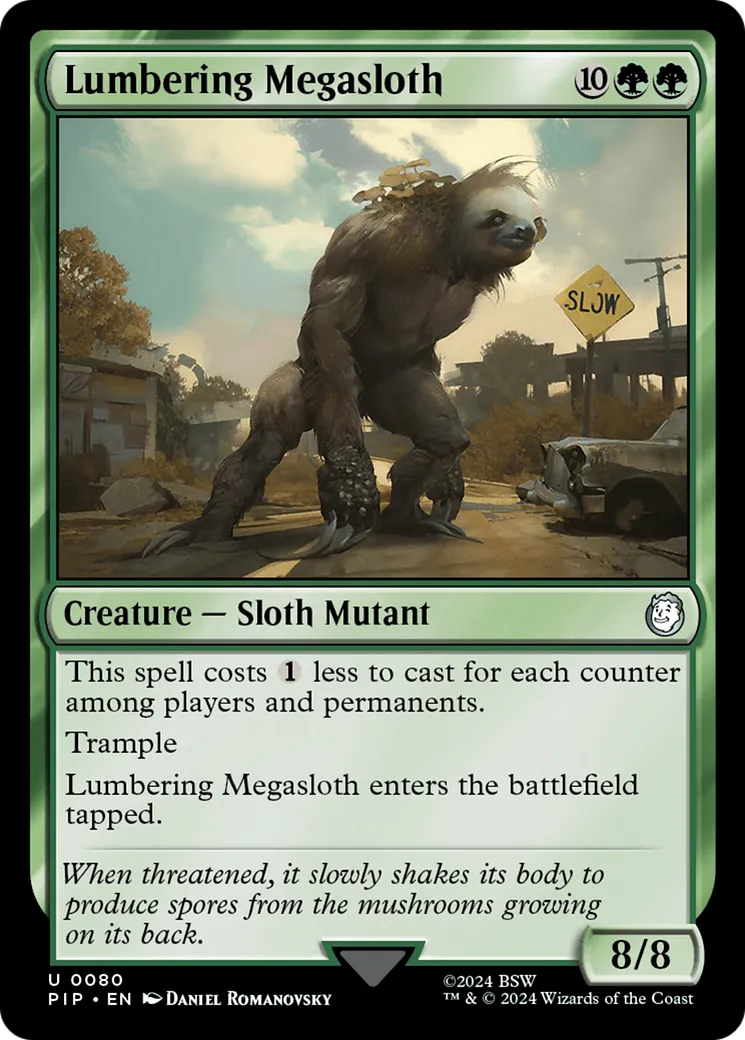 Lumbering Megasloth — Fallout — Magic: The Gathering