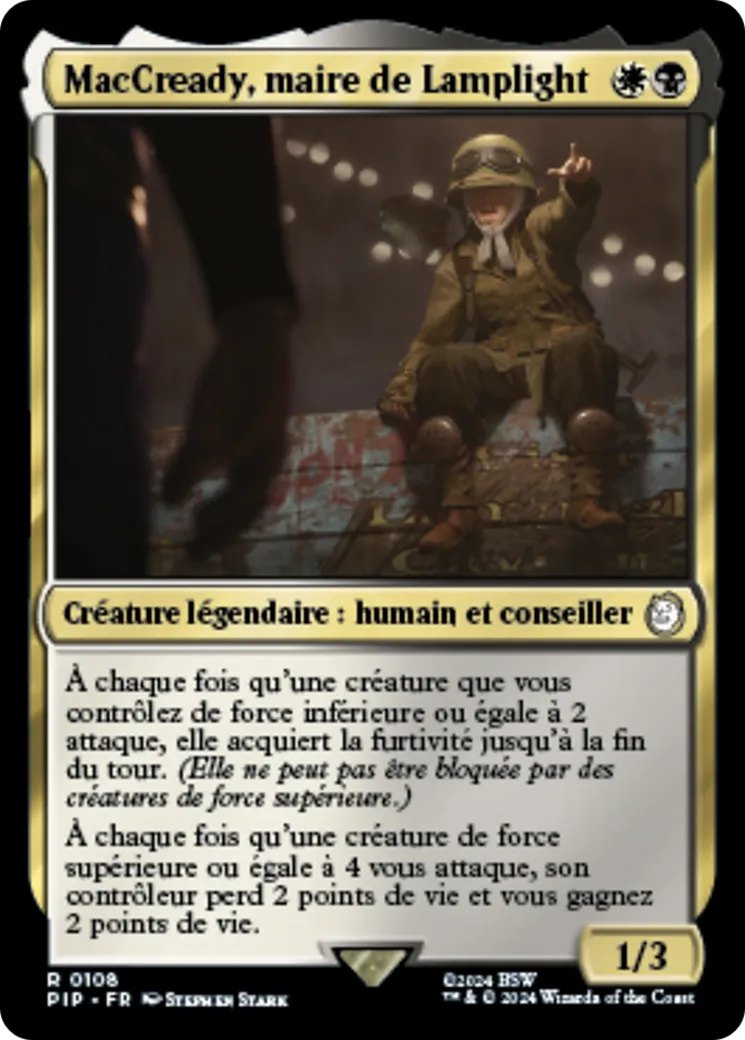 MacCready, maire de Lamplight — Fallout — Magic: The Gathering