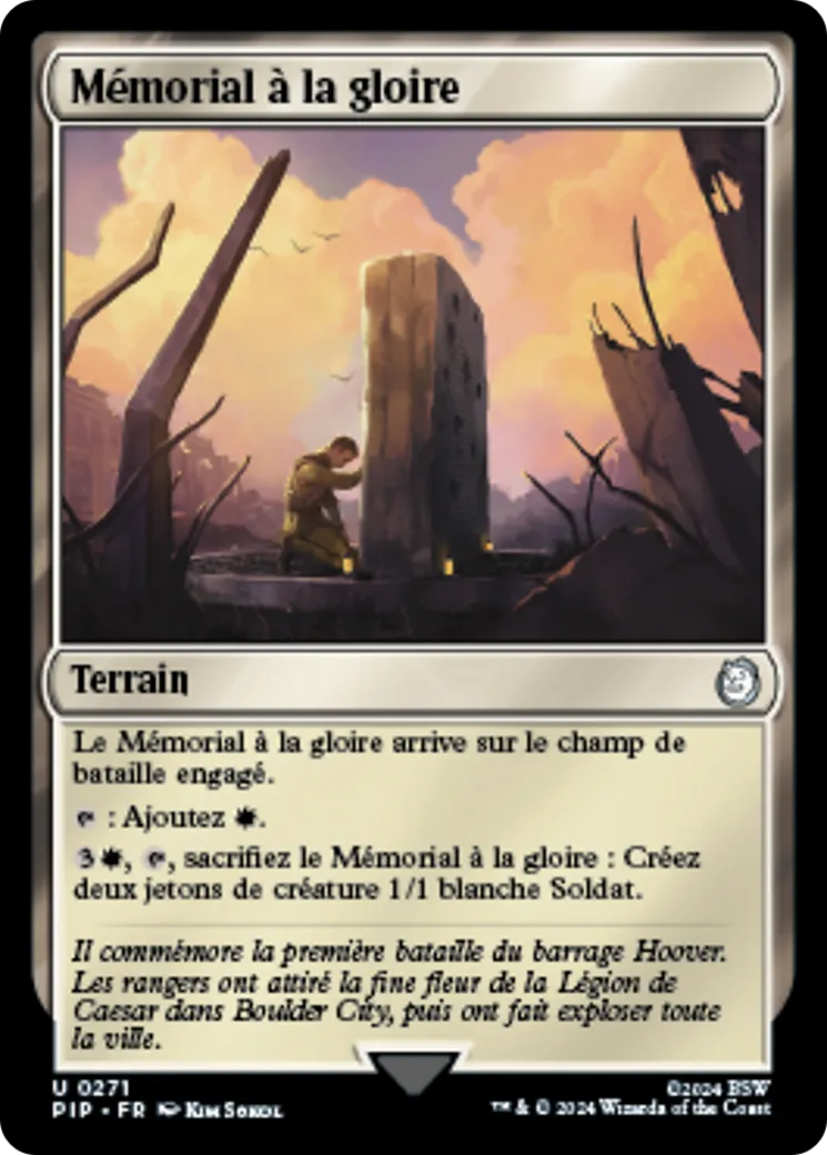 Mémorial à la gloire — Fallout — Magic: The Gathering