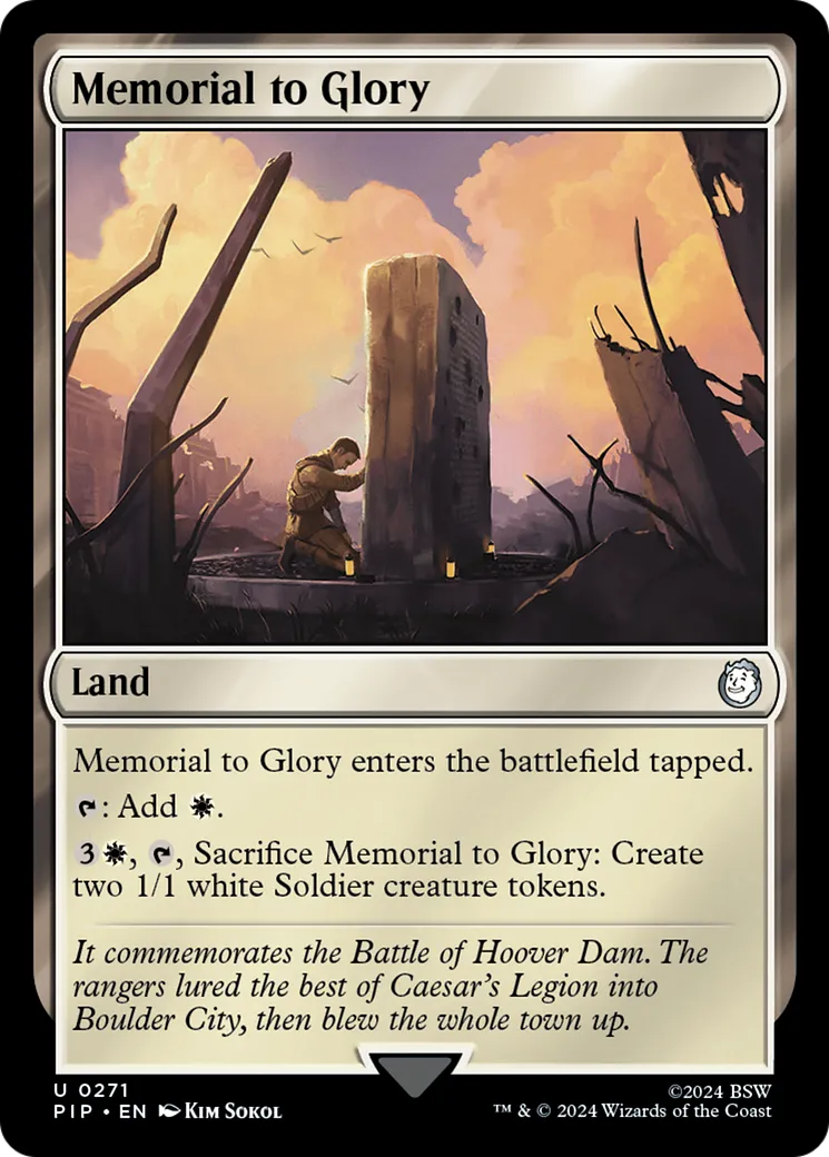 Memorial to Glory — Fallout — Magic: The Gathering