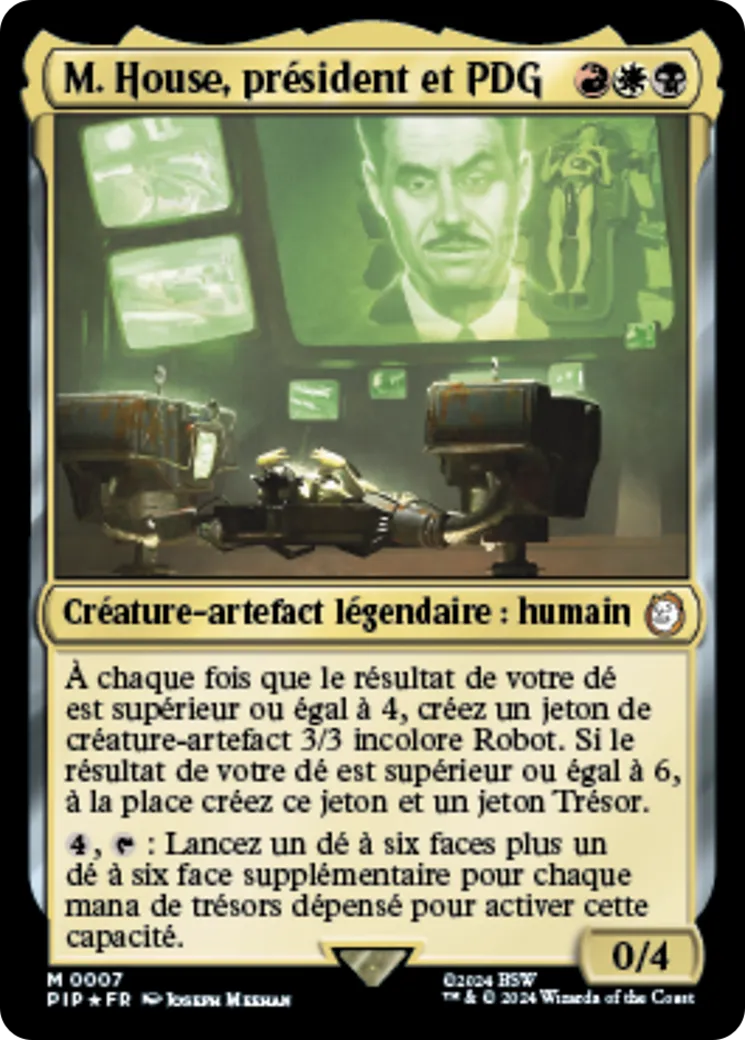 M. House, président et PDG — Fallout — Magic: The Gathering