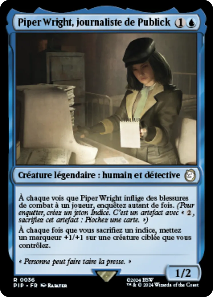 Piper Wright, journaliste de Publick — Fallout — Magic: The Gathering