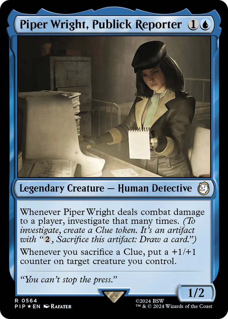 Piper Wright, journaliste de Publick — Fallout — Magic: The Gathering
