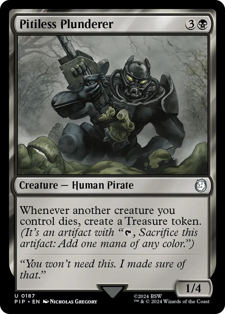 Pitiless Plunderer — Fallout — Magic: The Gathering