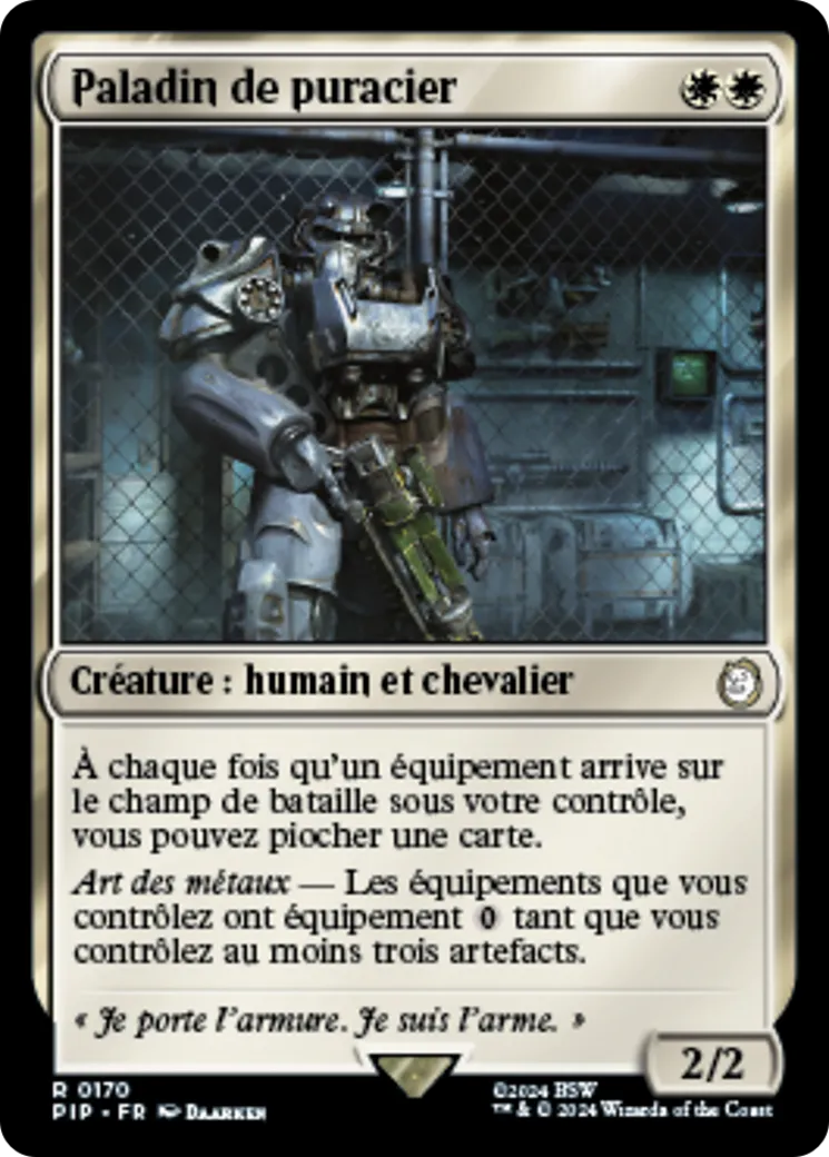Paladin de puracier — Fallout — Magic: The Gathering