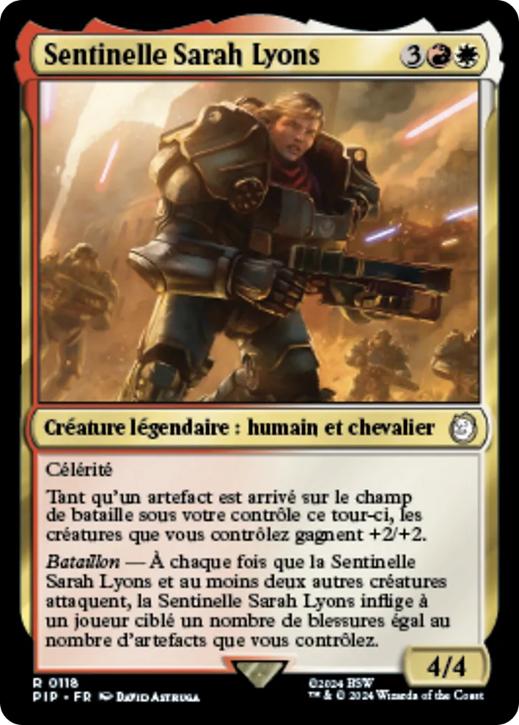 Sentinelle Sarah Lyons — Fallout — Magic: The Gathering