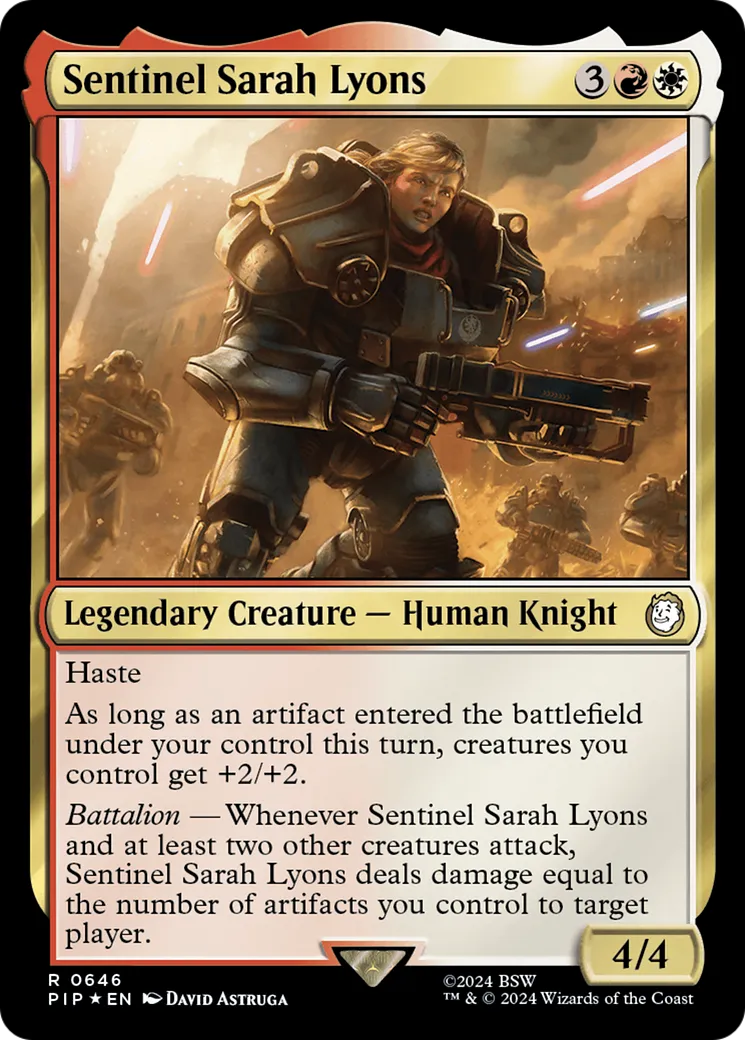 Sentinelle Sarah Lyons — Fallout — Magic: The Gathering