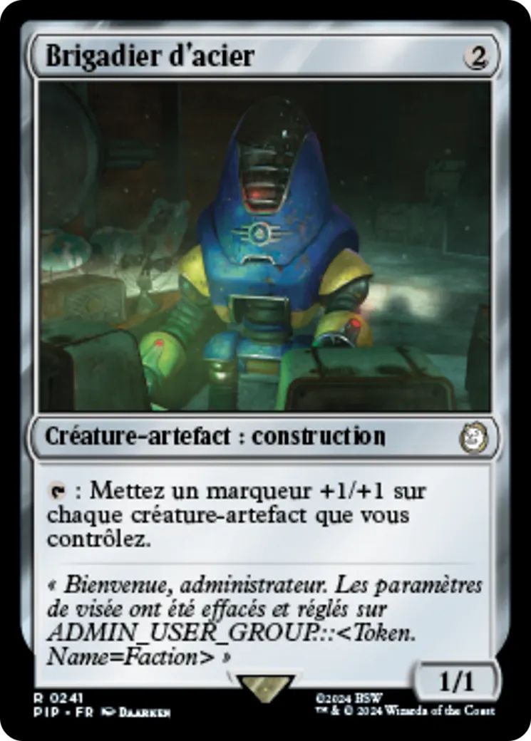 Brigadier d'acier — Fallout — Magic: The Gathering