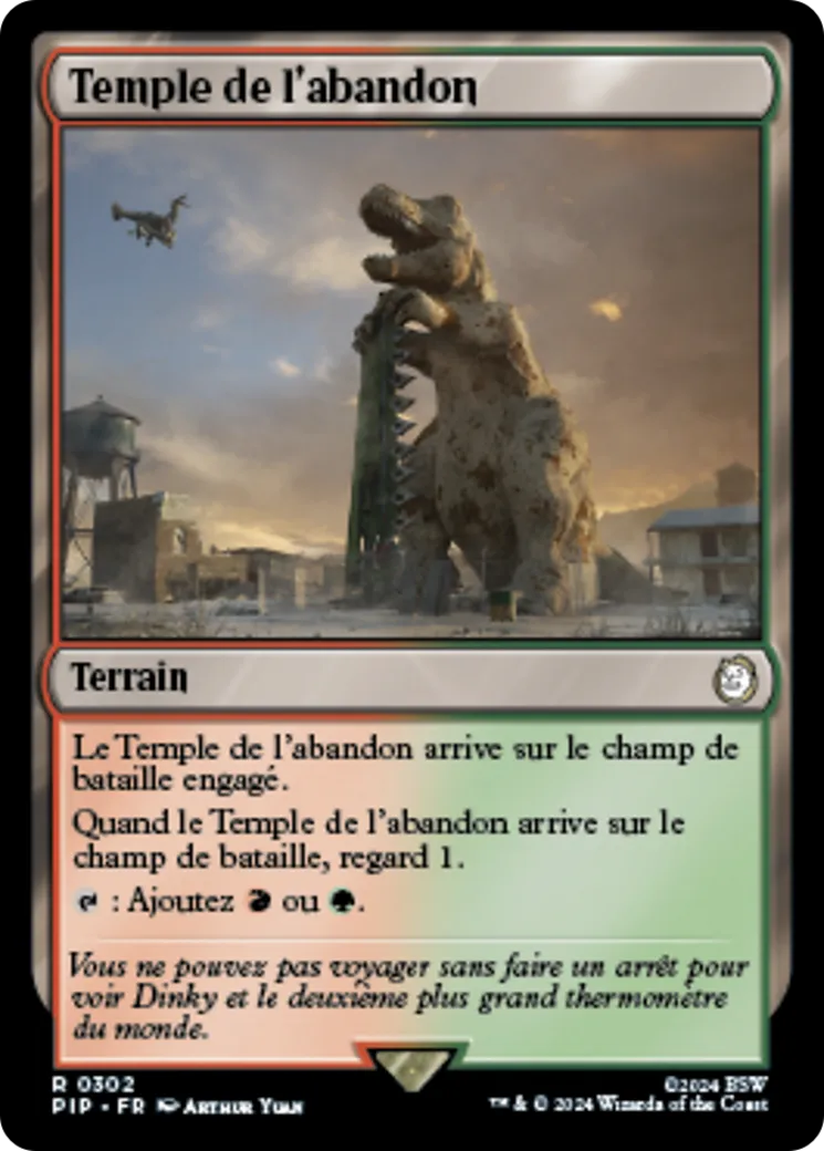 Temple de l'abandon from Fallout - Magic: The Gathering