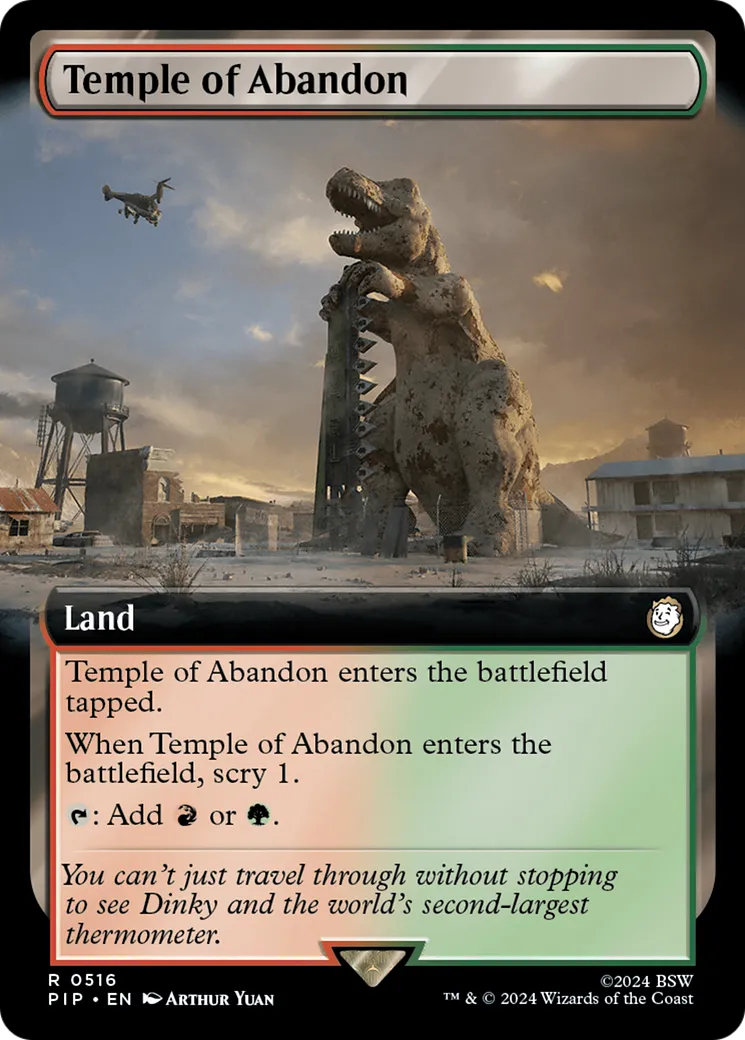 Temple of Abandon from Fallout - Magic: The Gathering