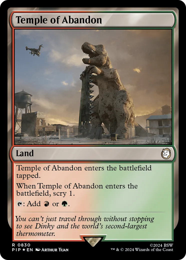 Temple de l'abandon — Fallout — Magic: The Gathering