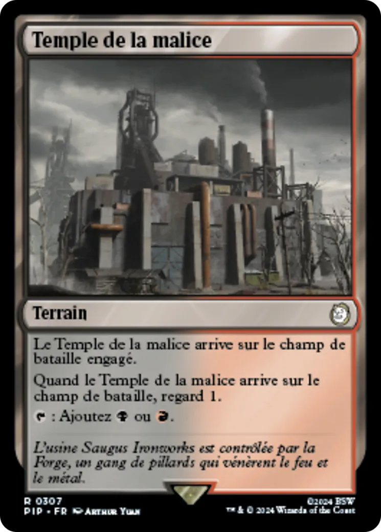 Temple de la malice — Fallout — Magic: The Gathering