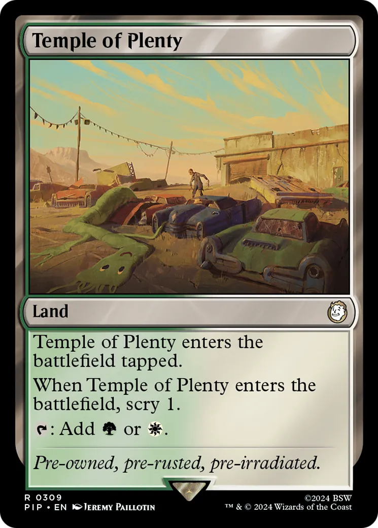 Temple of Plenty — Fallout — Magic: The Gathering