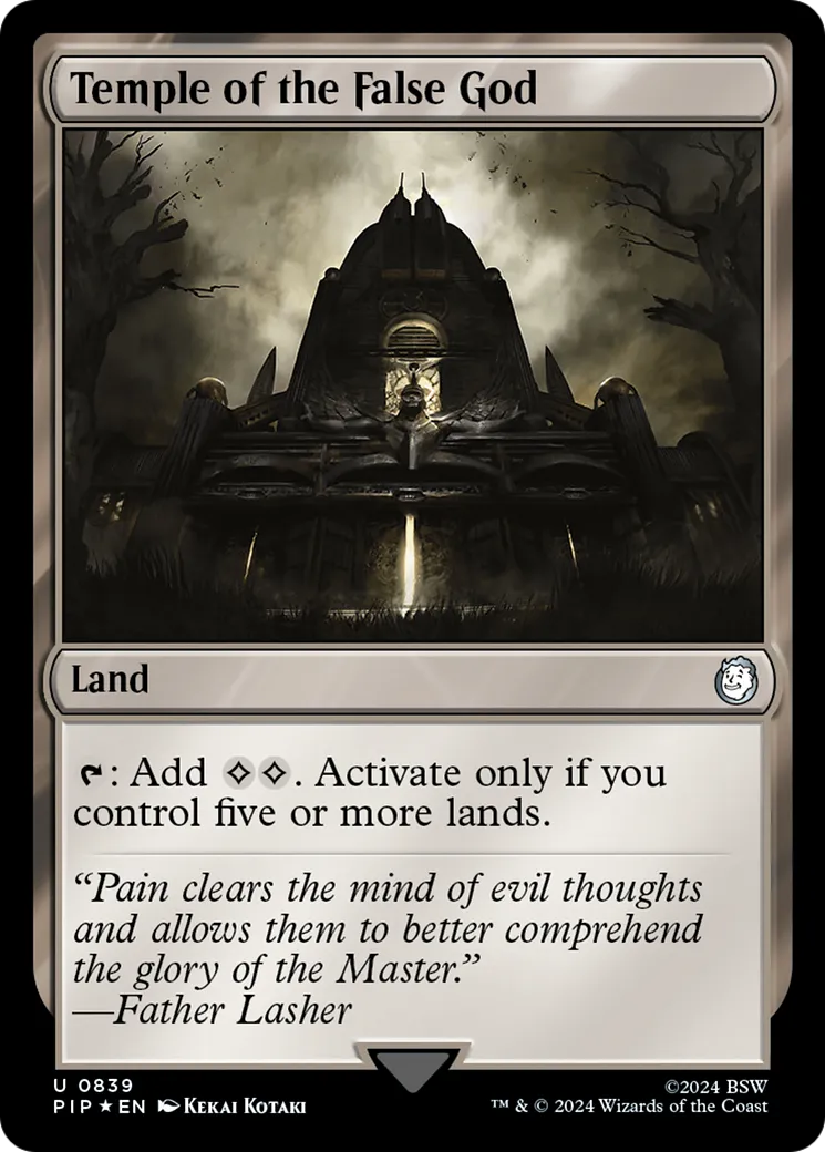 Temple de la fausse divinité — Fallout — Magic: The Gathering