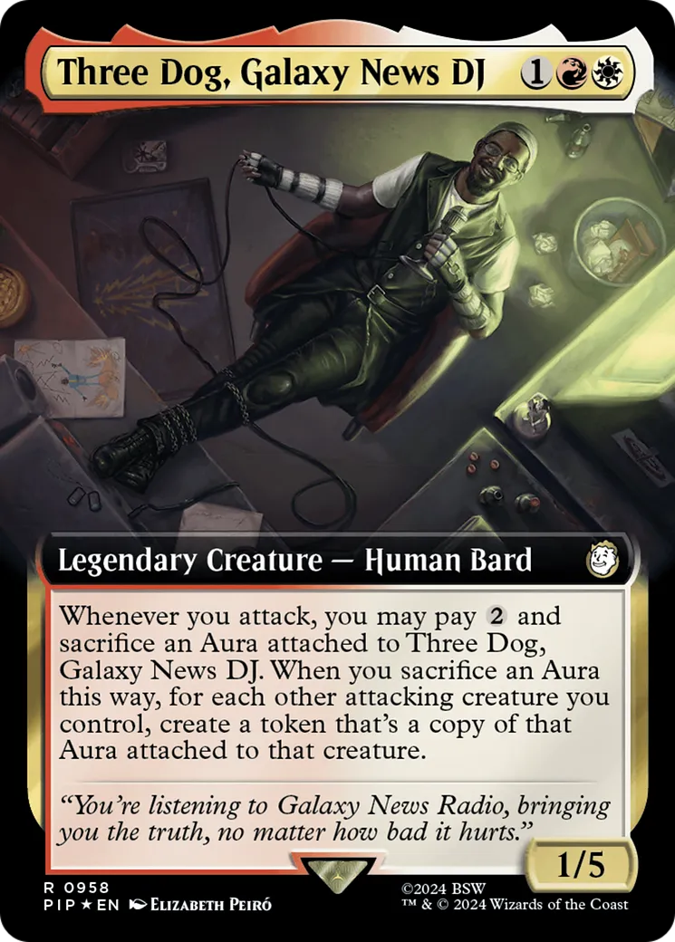 Three Dog, DJ de Galaxy News — Fallout — Magic: The Gathering