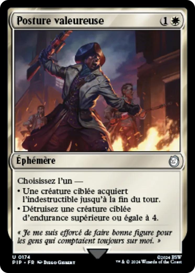 Posture valeureuse — Fallout — Magic: The Gathering
