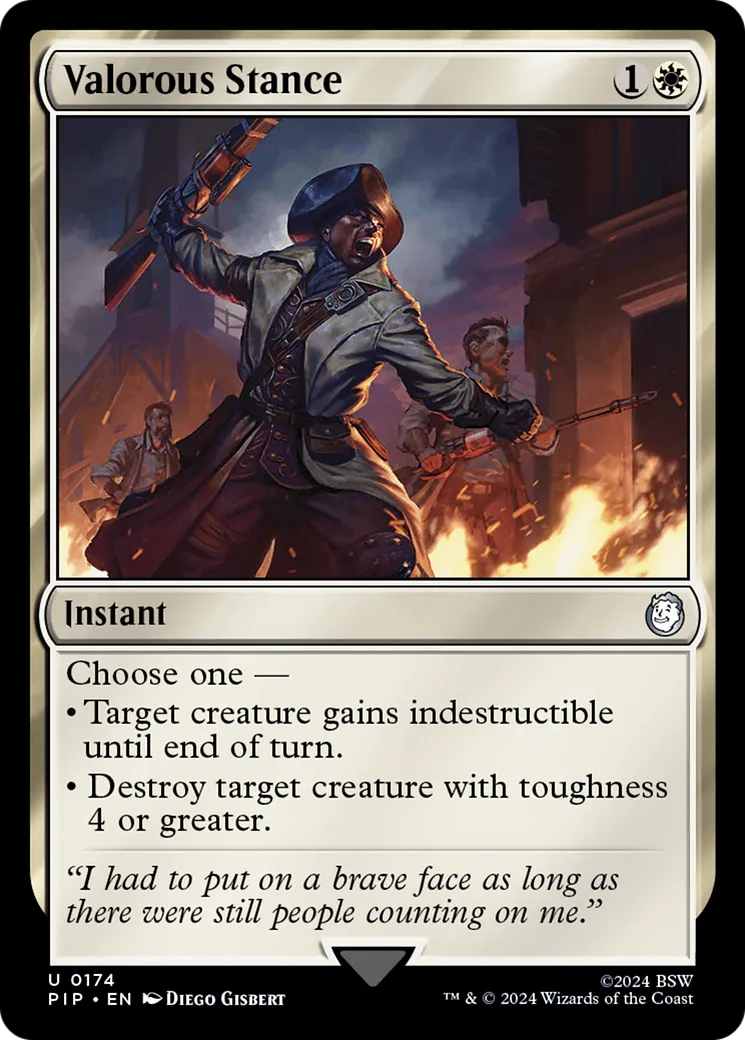 Posture valeureuse — Fallout — Magic: The Gathering