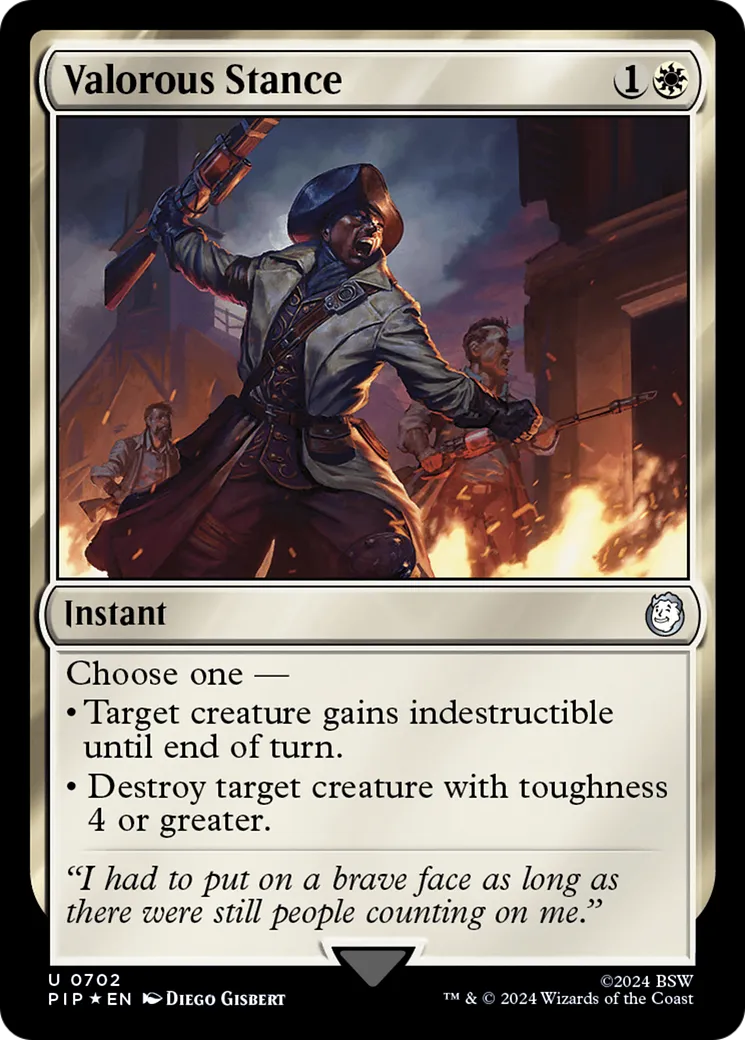 Posture valeureuse — Fallout — Magic: The Gathering