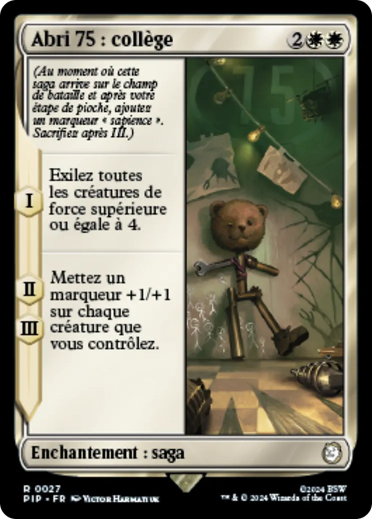 Abri 75 : collège — Fallout — Magic: The Gathering