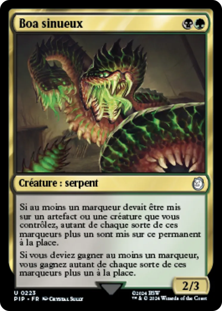 Boa sinueux — Fallout — Magic: The Gathering