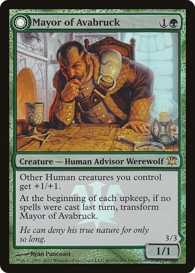 Maire d'Avabruck // Alpha hurlemeute — Innistrad Promos — Magic: The Gathering