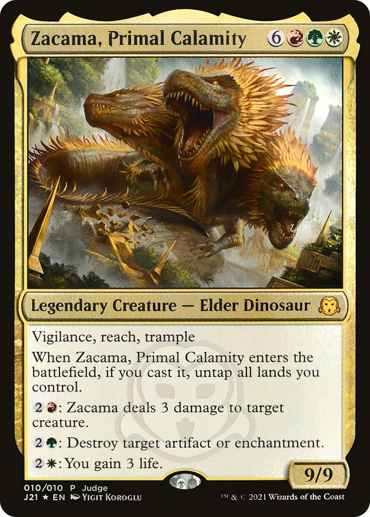 Zacama, Primal Calamity — Judge Gift Cards 2021 — Magic: The Gathering