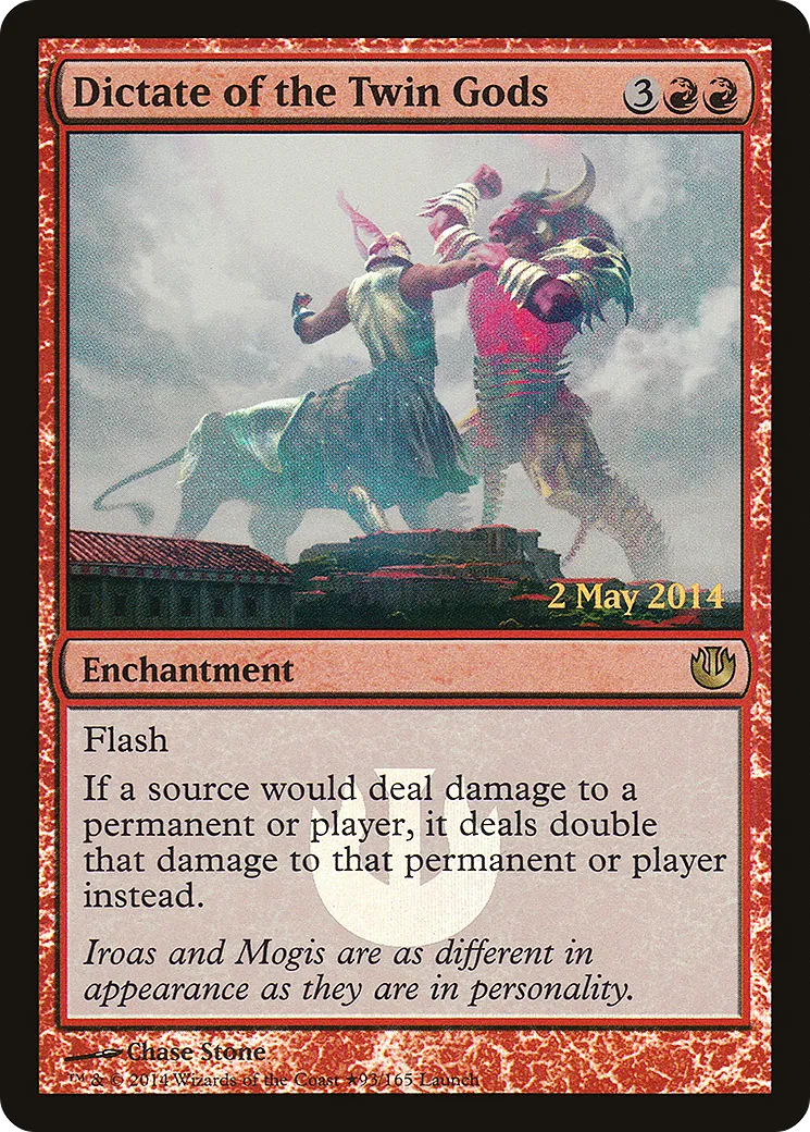 Dictate of the Twin Gods — Journey into Nyx Promos — Magic: The Gathering