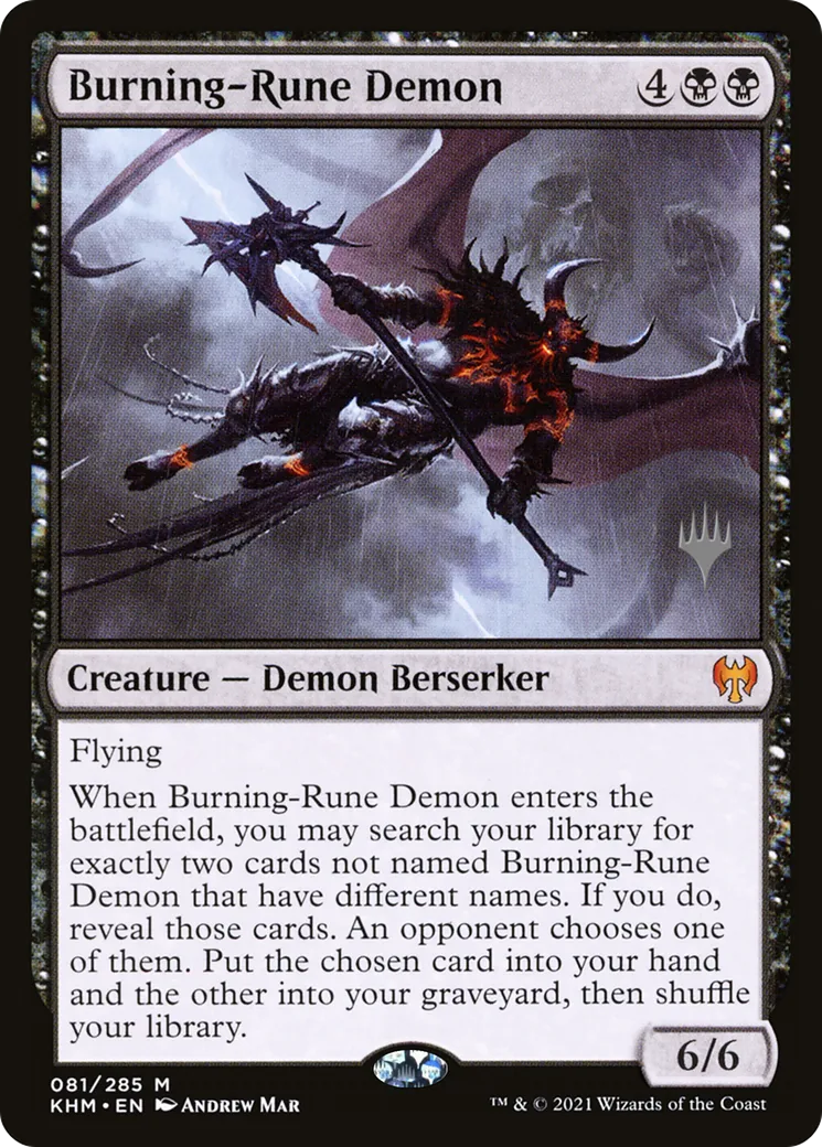Burning-Rune Demon — Kaldheim Promos — Magic: The Gathering