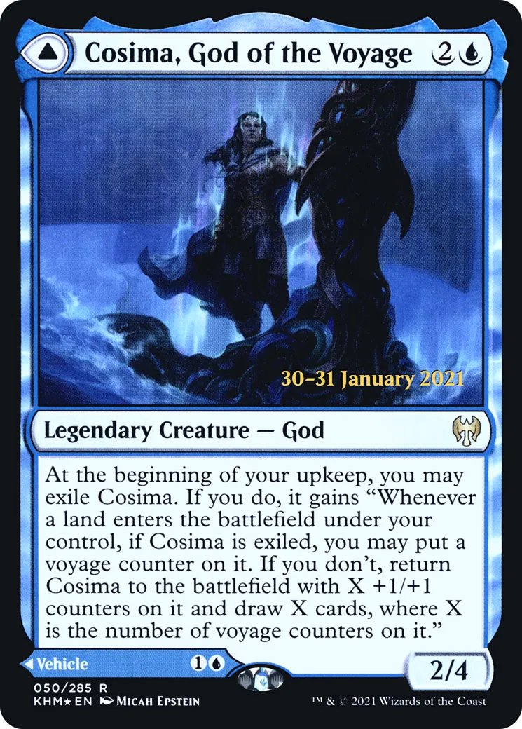 Cosima, God of the Voyage // The Omenkeel — Kaldheim Promos — Magic: The Gathering