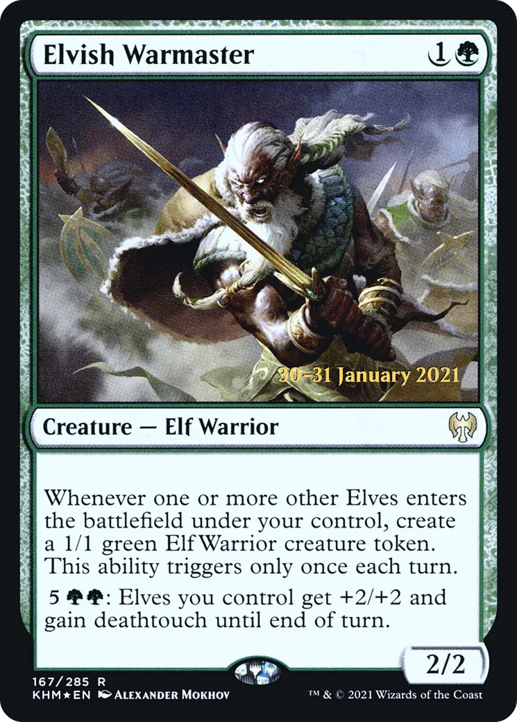 Elvish Warmaster — Kaldheim Promos — Magic: The Gathering