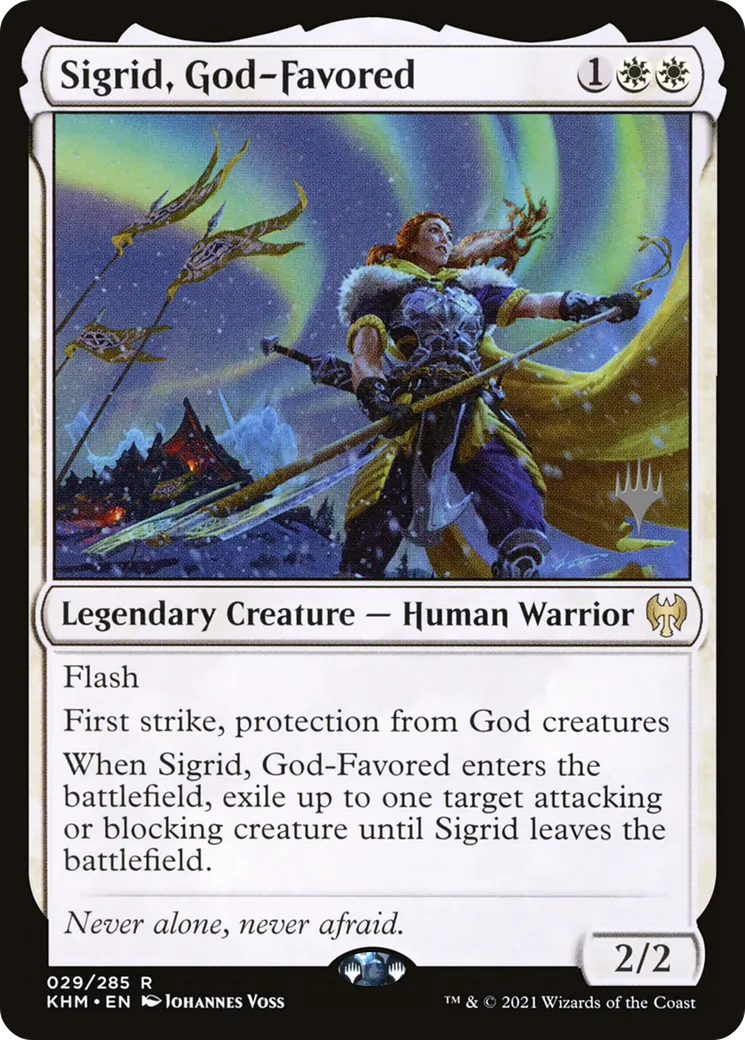 Sigrid, protégée des dieux — Kaldheim Promos — Magic: The Gathering