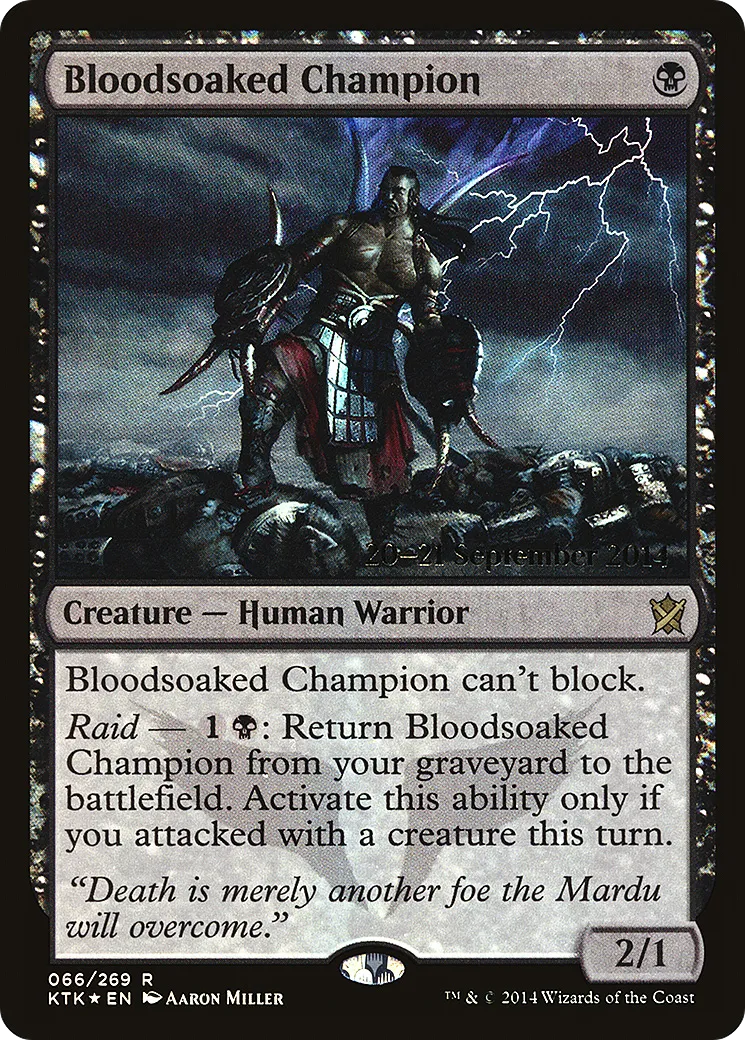 Bloodsoaked Champion from Khans of Tarkir Promos - Magic: The Gathering