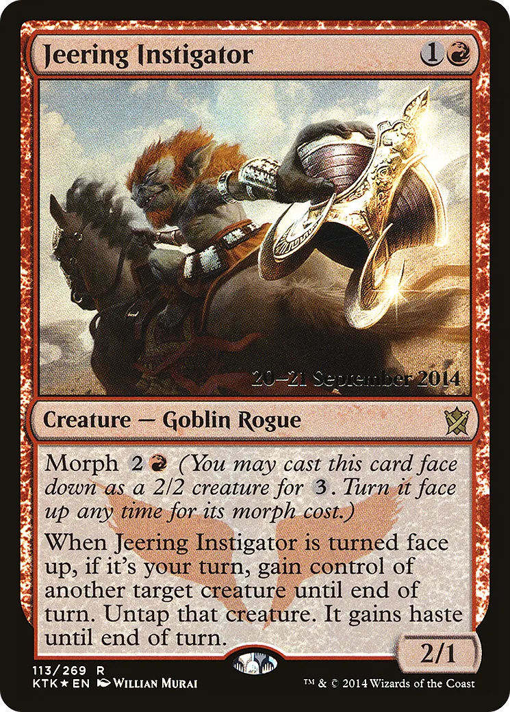 Jeering Instigator — Khans of Tarkir Promos — Magic: The Gathering