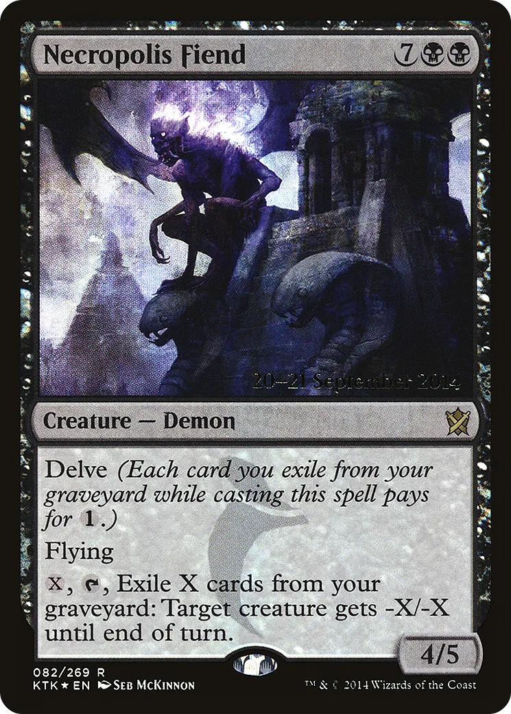 Necropolis Fiend — Khans of Tarkir Promos — Magic: The Gathering