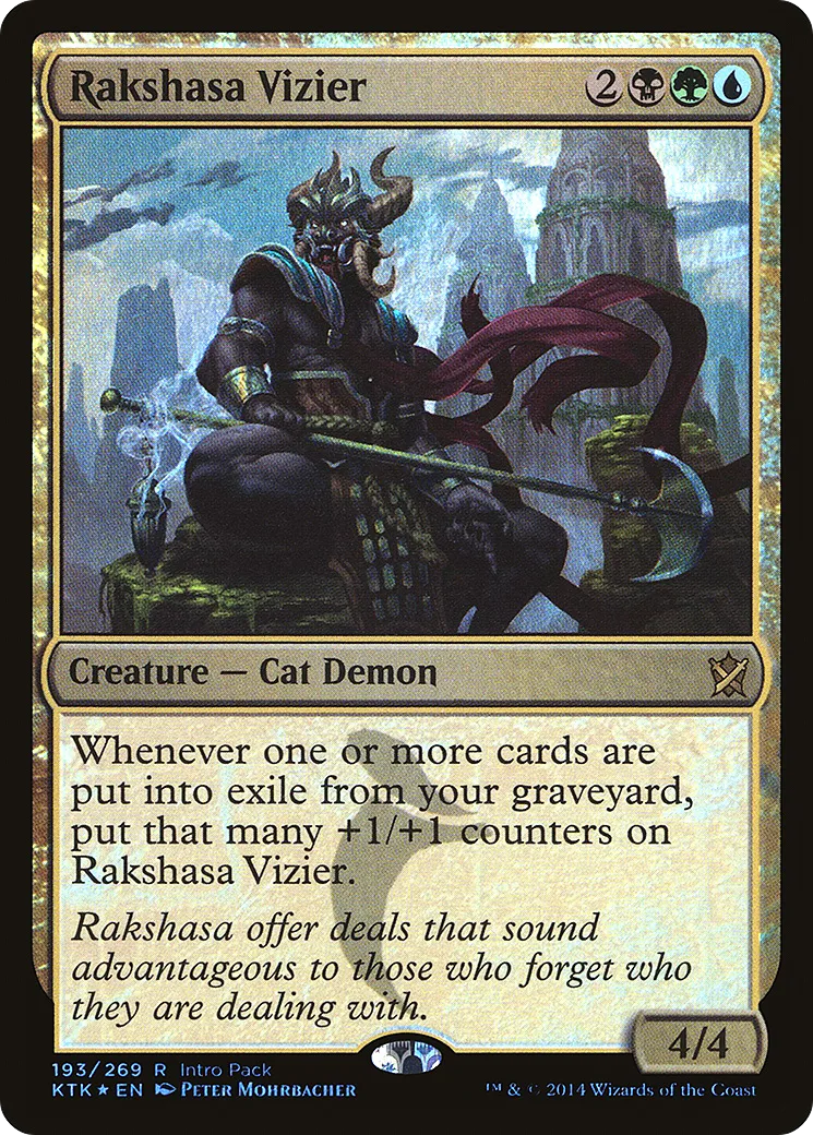 Rakshasa Vizier — Khans of Tarkir Promos — Magic: The Gathering
