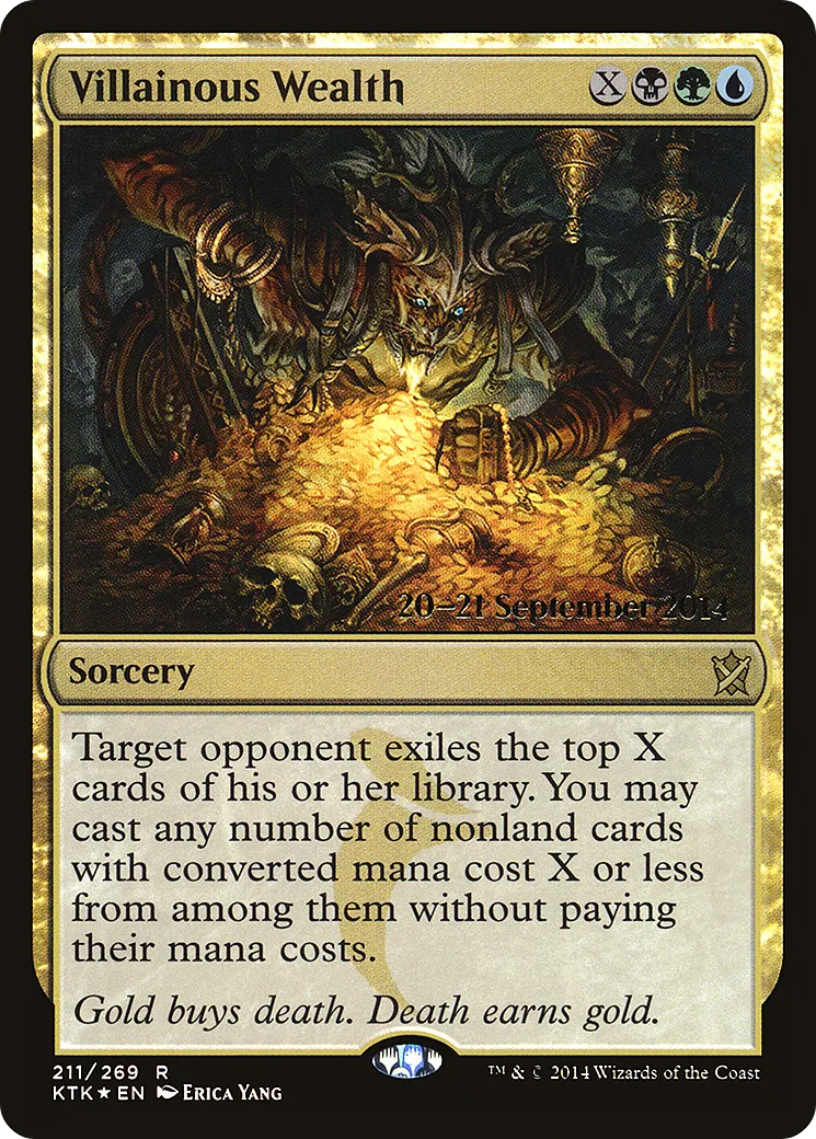 Villainous Wealth — Khans of Tarkir Promos — Magic: The Gathering
