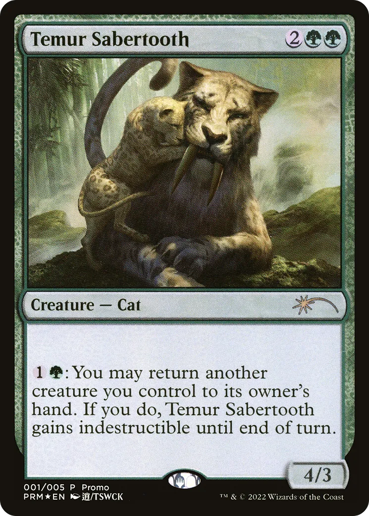 Temur Sabertooth from Year of the Tiger 2022 - Magic: The Gathering