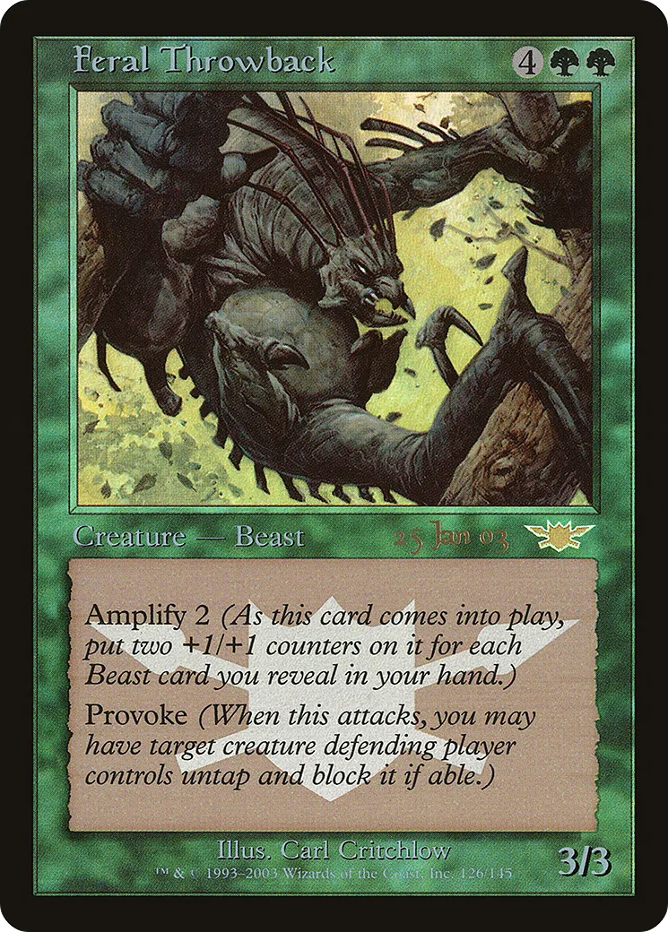 Feral Throwback — Legions Promos — Magic: The Gathering