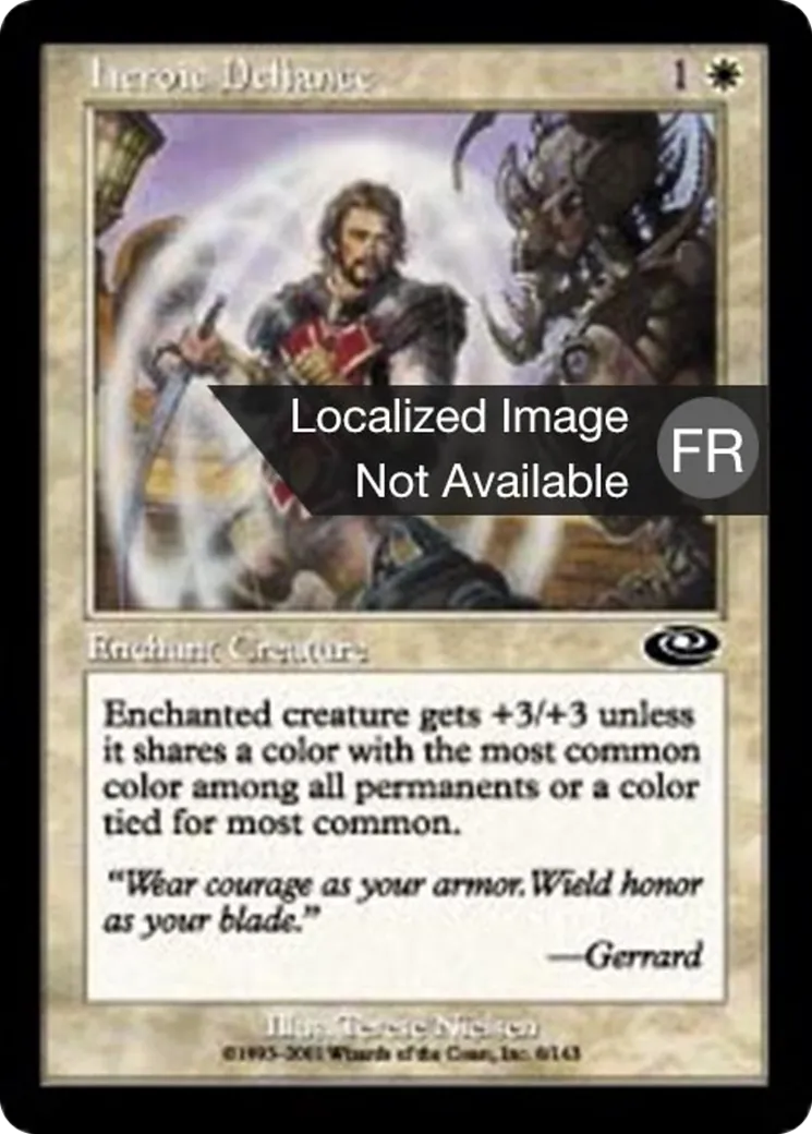 Résistance héroïque — Planeshift — Magic: The Gathering