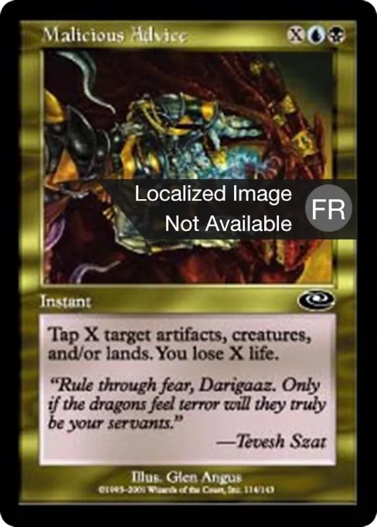 Conseil malveillant — Planeshift — Magic: The Gathering