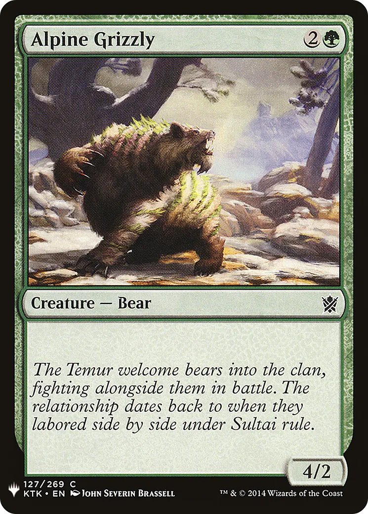 Alpine Grizzly — The List — Magic: The Gathering