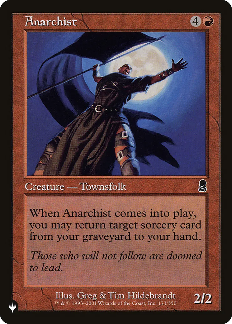 Anarchist — The List — Magic: The Gathering