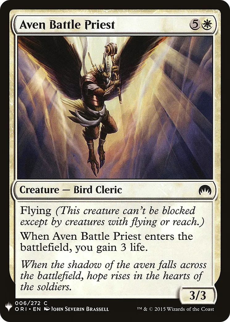 Prêtre de bataille avemain — The List — Magic: The Gathering