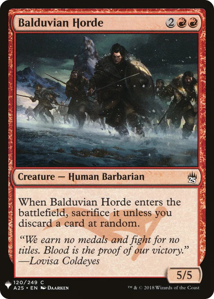 Horde Balduviane — The List — Magic: The Gathering