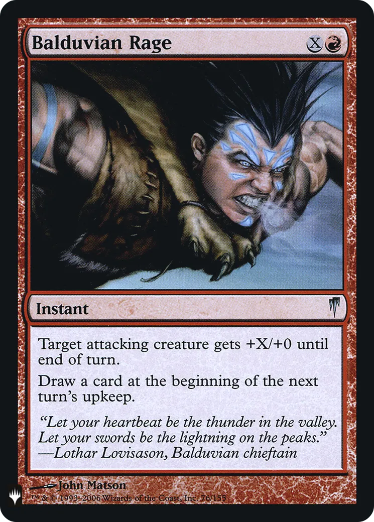 Rage balduviane — The List — Magic: The Gathering