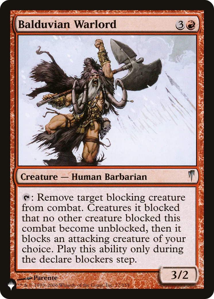 Seigneur de guerre balduvian — The List — Magic: The Gathering